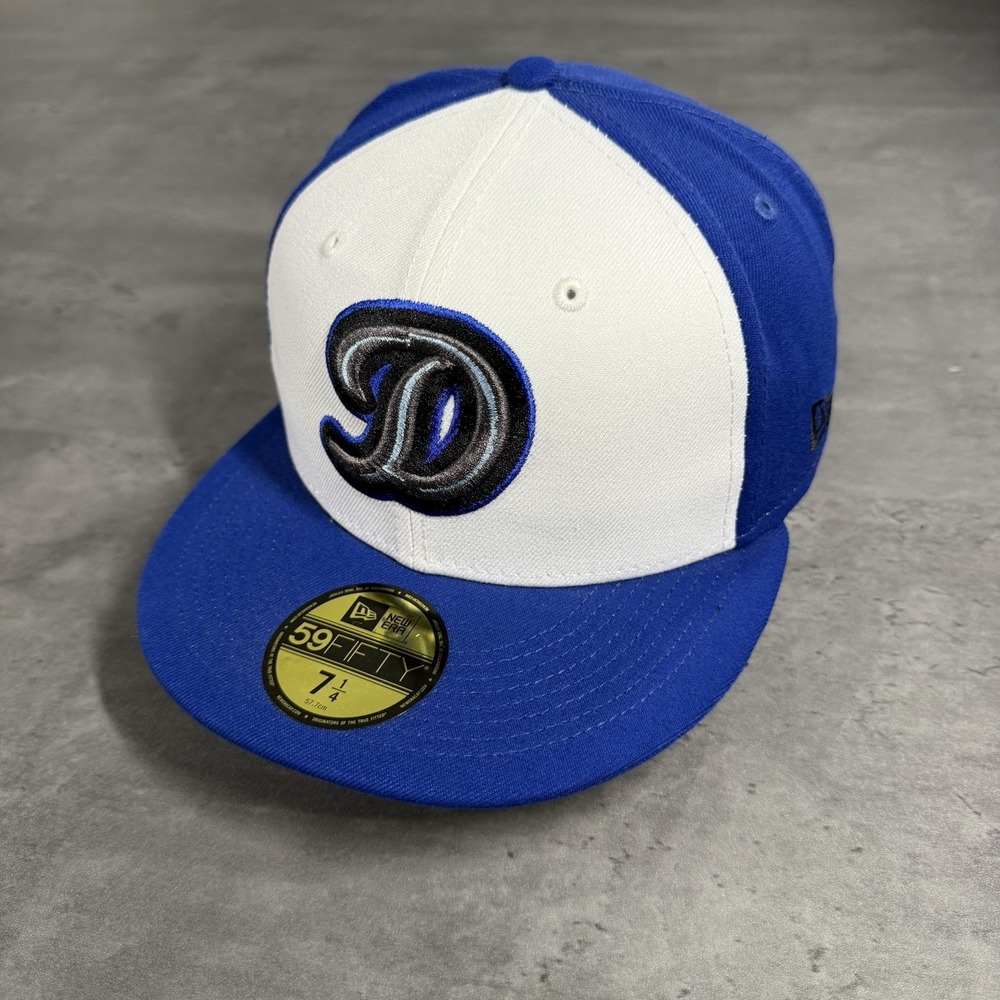 Tulsa Drillers Hat New Era Cap 7 1/4 Blue White Black Silver Dodgers MiLB Farm‎